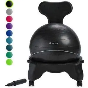 Лучшие варианты стульев для рабочего стола: стул Gaiam Classic Balance Ball
