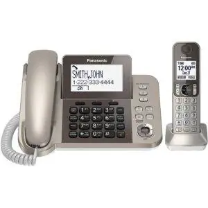 Лучшие варианты автоответчика: проводная трубка PANASONIC KX-TGF350N _ беспроводная трубка Dect 1