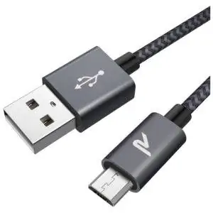 Лучший вариант кабеля для зарядки: кабель RAMPOW Micro USB [6,5 футов]