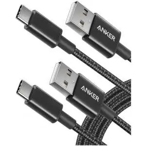 Лучший вариант кабеля для зарядки: кабель USB C, Anker [2 шт. в упаковке, 6 футов]