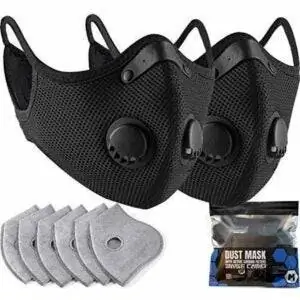 Лучшие варианты пылезащитных масок: BASE CAMP M Plus Dust Mask 2 Pack с дополнительными фильтрами
