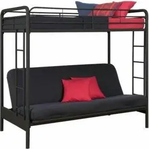 Лучший вариант двухъярусной кровати: трансформируемый диван DHP Twin-Over-Futon