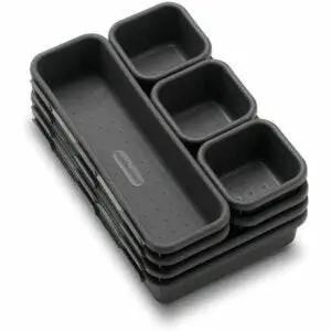 Лучшие варианты органайзеров для ящиков: Madesmart Value 8-Piece Locking Bin Pack