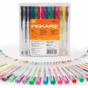 Лучшие гелевые ручки для раскрашивания: Fiskars 12-27457097J Gel Pen, набор из 48 предметов