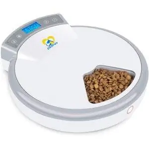 Лучшие варианты автоматической кормушки для кошек: Casfuy 5-meals Automatic Cat Feeder - Auto Pet Feeder