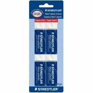 Лучшие варианты ластика: пластик STAEDTLER Mars, виниловый ластик высшего качества