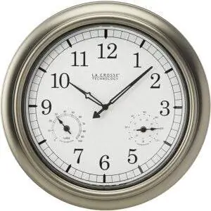 Лучшие варианты для улицы: Clock_La Crosse Technology WT-3181P Металлические часы, 18 дюймов