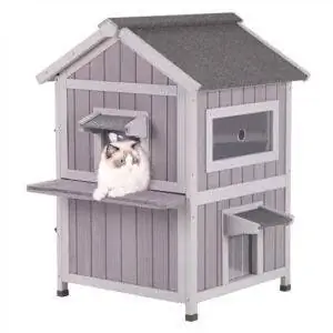Лучший вариант кошачьего приюта: Aivituvin Cat House Outdoor Cat Shelter Weatherproof