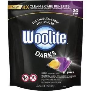 Лучшие варианты капсул для стирки: пакеты Woolite Darks, пакеты с моющим средством для стирки, 30 шт.