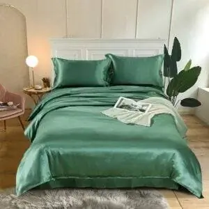 Лучший вариант шелковых простыней: Rachel Silk 19 Momme 4PCS Бесшовный шелковый комплект постельного белья