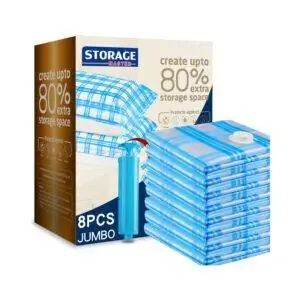 Лучший вариант сумок для экономии места: вакуумные сумки для хранения Storage Master, 8 Jumbo