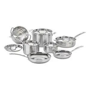 Лучший набор посуды: Cuisinart MCP-12N Multiclad Pro из нержавеющей стали Лучший набор посуды: Cuisinart MCP-12N Multiclad Pro из нержавеющей стали