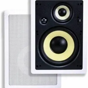 Лучший вариант настенных динамиков: 3-полосные оптоволоконные встраиваемые в стену громкоговорители Monoprice - 8 дюймов