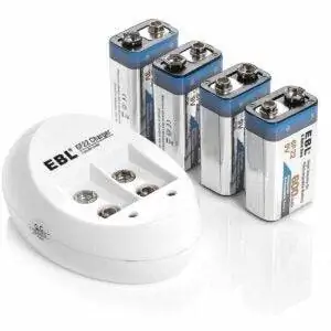 Лучший вариант батареи 9 В: EBL 4-Pack 9V Li-ion 9V Rechargeable Battery
