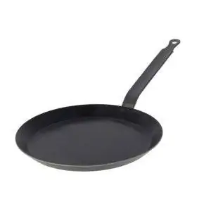 Лучший вариант сковороды из углеродистой стали: блинная сковорода De Buyer, синяя сталь, сделано во Франции.