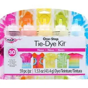 Лучший вариант набора для окрашивания галстуков: Tulip One-Step 5 Color Tie-Dye Kits Neon