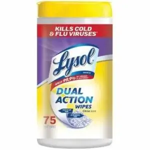 Лучший вариант для очистки телефона: дезинфицирующие салфетки Lysol двойного действия, цитрусовые, 75 карат