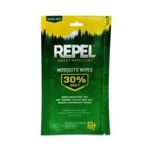 Лучший вариант отпугивателя мух: Repel Repel Insect Repellent Mosquito Wipes 30% DEET