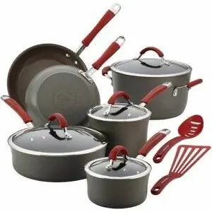 Лучший вариант твердой анодированной посуды: Rachael Ray Cucina Hard Anodized, 12 шт.