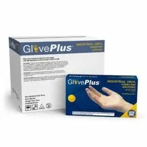 Лучший вариант одноразовых перчаток: прозрачные виниловые перчатки AMMEX GlovePlus Industrial