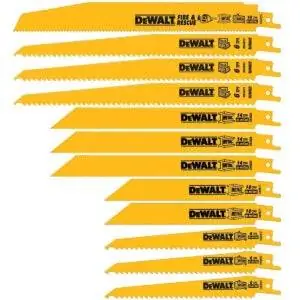 Лучший вариант полотен Sawzall: полотна для сабельных пил DEWALT, биметаллический набор