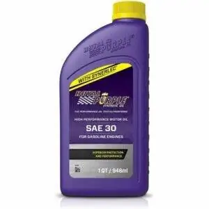 Лучшее масло для газонокосилки: синтетическое масло Royal Purple 01030 с лицензией API SAE 30