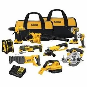 Лучший вариант домашнего набора инструментов: DEWALT 20V Max Cordless Drill Combo Kit, 10 инструментов