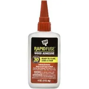 Лучший клей для МДФ: DAP 00157 4 унции Rapid Fuse Быстроотверждаемый клей для дерева