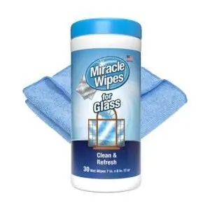 Лучший очиститель для ванной комнаты: MiracleWipes for Glass - одноразовые, без разводов