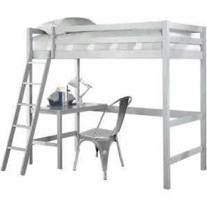 Лучшая детская кровать-чердак со столом: Hillsdale Furniture Caspian Twin Loft Bed