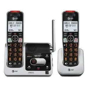 Лучший вариант стационарного телефона: беспроводной телефон AT&T BL102-2 DECT 6.0 с двумя трубками