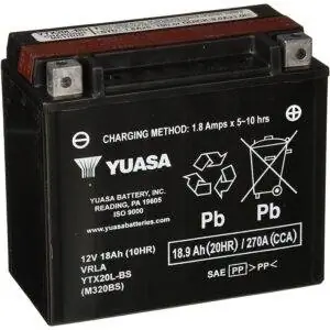 Лучший вариант аккумулятора для газонокосилки: аккумулятор Yuasa YUAM320BS YTX20L-BS