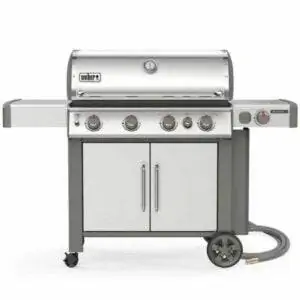 Лучший вариант гриля на природном газе: газовый гриль Weber Genesis II S-435 с 4 горелками