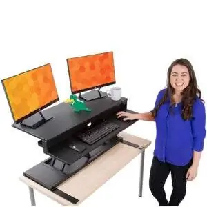 Лучшие варианты конвертеров для стоячих столов: Flexpro Power 40 Inch Electric Stand Desk-V2