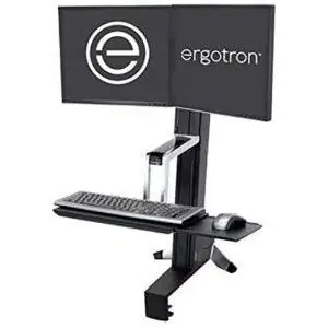 Лучшие варианты конвертеров для стоячих столов: Ergotron WorkFit-S Dual Sit-Stand Workstation