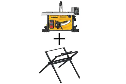Компактная настольная циркулярная пила DEWALT, 15 А, проводная, 8-1:4 дюйма, с дополнительной компактной подставкой для настольной пилы