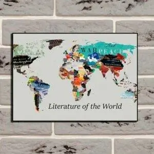 Вариант подарков книголюбу: карта мировой литературы