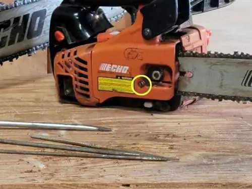 как натянуть цепь бензопилы