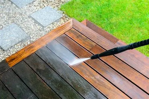 как помыть террасу под давлением