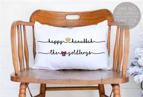 Etsy Hanukkah Decorations Персонализированная подушка