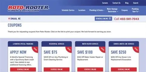 Roto Rooter обзор купонов