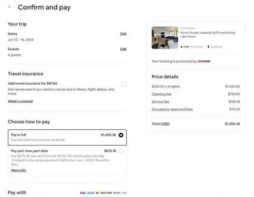 Обзор Airbnb Бронирование и оплата