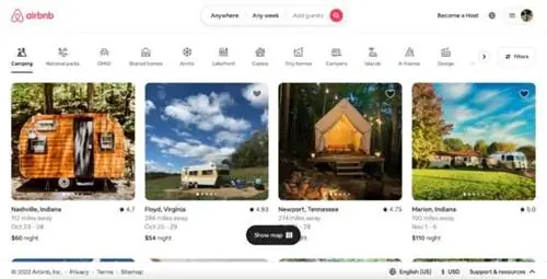 Главная страница обзора Airbnb