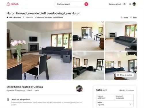 Список отзывов Airbnb