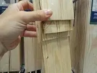 Необработанный массив дерева, вагонка.