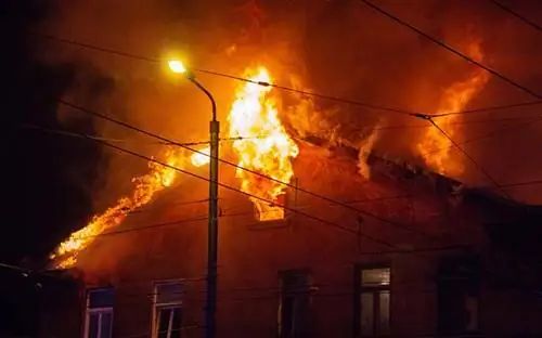 Лесной пожар уничтожил дом из палочек