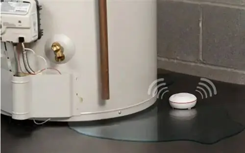Детектор утечки и замерзания воды Kidde предупреждает рядом с водонагревателем