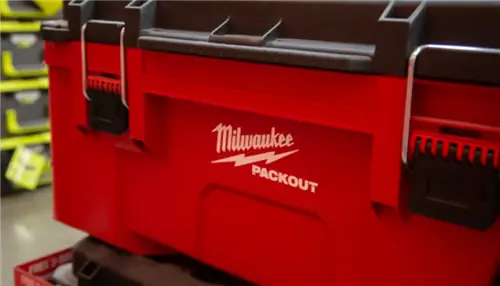 Крупный план системы Milwaukee Packout.