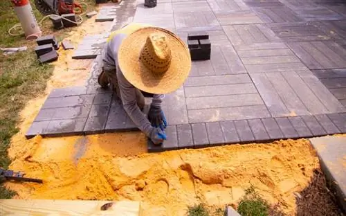 Бордюр патио из тротуарной плитки