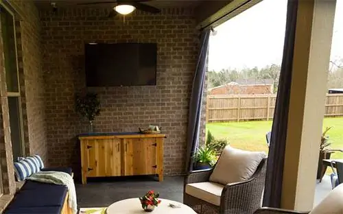 Уличные шторы из льняной ткани